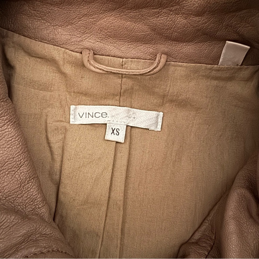 VINCE Genuine Leather Jacket Size XS - Picture 3 of 6